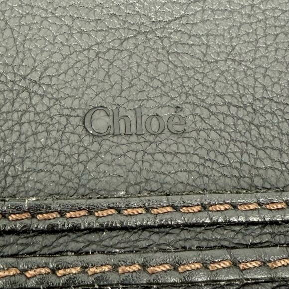 CHLOE Marcie Bag in Black Grained Leather Large Shoulder Handles Crossbody Strap - Picture 9 of 15